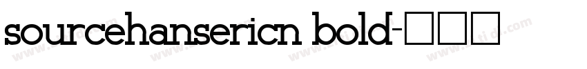 sourcehansericn bold字体转换